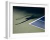 Shadow of Tennis Player Serving-null-Framed Photographic Print