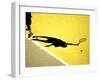 Shadow of Tennis Player Serving-null-Framed Photographic Print