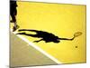 Shadow of Tennis Player Serving-null-Mounted Photographic Print