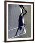 Shadow of Tennis Player Serving-null-Framed Photographic Print