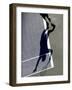 Shadow of Tennis Player Serving-null-Framed Photographic Print