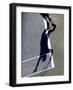 Shadow of Tennis Player Serving-null-Framed Photographic Print