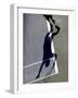 Shadow of Tennis Player Serving-null-Framed Photographic Print