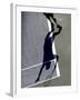 Shadow of Tennis Player Serving-null-Framed Photographic Print