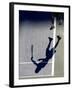 Shadow of Tennis Player Serving-null-Framed Photographic Print