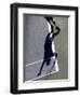 Shadow of Tennis Player Serving-null-Framed Photographic Print