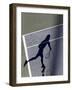 Shadow of Tennis Player Serving-null-Framed Photographic Print