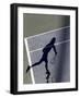 Shadow of Tennis Player Serving-null-Framed Photographic Print