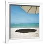 Shadow of Umbrella on the Beach-null-Framed Photographic Print