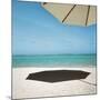 Shadow of Umbrella on the Beach-null-Mounted Photographic Print