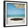 Shadow of Umbrella on the Beach-null-Framed Photographic Print