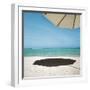 Shadow of Umbrella on the Beach-null-Framed Photographic Print