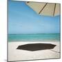 Shadow of Umbrella on the Beach-null-Mounted Photographic Print