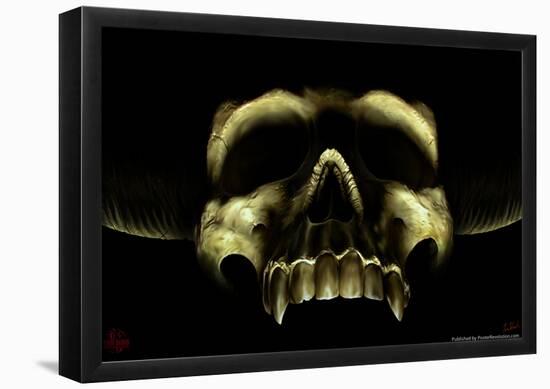 Shadow Skull-Tom Wood-Framed Poster