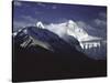 Shadowed Ridge Line Towards Mount Everest, Tibet-Michael Brown-Stretched Canvas
