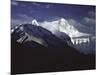 Shadowed Ridge Line Towards Mount Everest, Tibet-Michael Brown-Mounted Premium Photographic Print