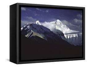 Shadowed Ridge Line Towards Mount Everest, Tibet-Michael Brown-Framed Stretched Canvas