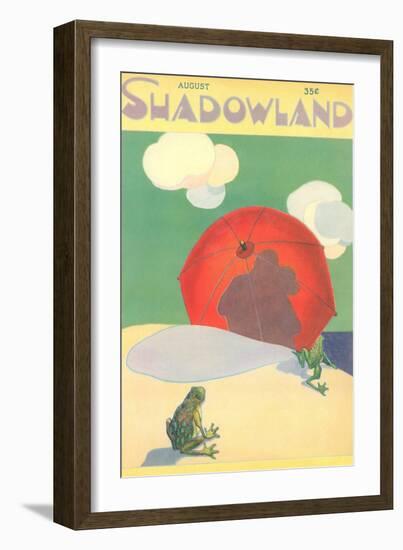 Shadowland Magazine, Frogs on Beach-null-Framed Art Print