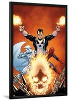 Shadowland No.3 Cover: Ghost Rider, Moon Knight, Spider-Man, and Punisher Posing-John Cassaday-Lamina Framed Poster