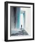 Shadows and Person-Incado-Framed Art Print