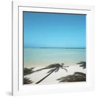 Shadows of Palm Trees on Beach-null-Framed Photographic Print