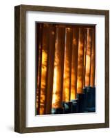 Shadows of Tree Leaves on Gates at Torii Path, Fushimi Inari-Taisha Temple, Fushimi-Ku, Japan-null-Framed Photographic Print