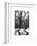 Shadows of Trees Play in Central Park Snow-Philippe Hugonnard-Framed Art Print