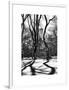 Shadows of Trees Play in Central Park Snow-Philippe Hugonnard-Framed Art Print