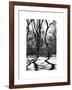 Shadows of Trees Play in Central Park Snow-Philippe Hugonnard-Framed Art Print