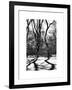 Shadows of Trees Play in Central Park Snow-Philippe Hugonnard-Framed Art Print