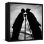 Shadows on Ground of Kissing Figures with Camera on Tripod Between-Alfred Eisenstaedt-Framed Stretched Canvas