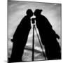 Shadows on Ground of Kissing Figures with Camera on Tripod Between-Alfred Eisenstaedt-Mounted Photographic Print