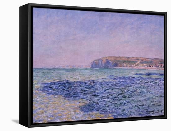 Shadows on the Sea, the Cliffs at Pourville, 1882-Claude Monet-Framed Stretched Canvas