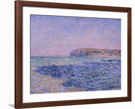 Shadows on the Sea, the Cliffs at Pourville, 1882-Claude Monet-Framed Giclee Print