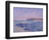 Shadows on the Sea, the Cliffs at Pourville, 1882-Claude Monet-Framed Premium Giclee Print