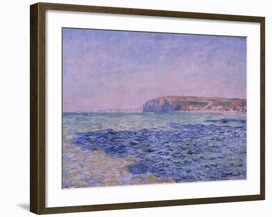 Shadows on the Sea, the Cliffs at Pourville, 1882-Claude Monet-Framed Giclee Print