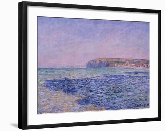 Shadows on the Sea, the Cliffs at Pourville, 1882-Claude Monet-Framed Giclee Print