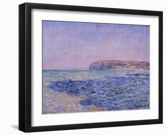 Shadows on the Sea, the Cliffs at Pourville, 1882-Claude Monet-Framed Premium Giclee Print