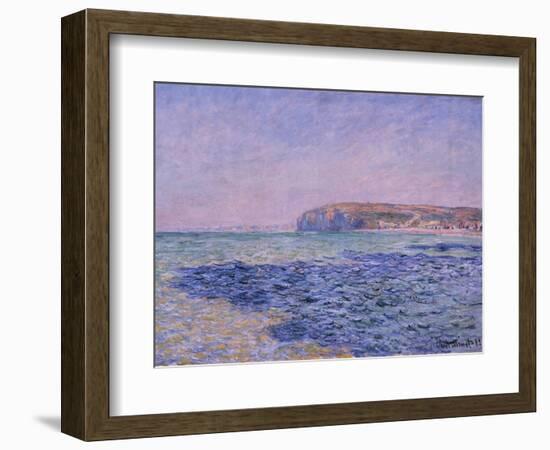 Shadows on the Sea, the Cliffs at Pourville, 1882-Claude Monet-Framed Giclee Print