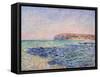 Shadows on the Sea - the Cliffs at Pourville by Claude Monet-Fine Art-Framed Stretched Canvas