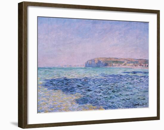 Shadows on the Sea. The Cliffs at Pourville-Claude Monet-Framed Giclee Print