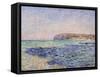Shadows on the Sea - the Cliffs at Pourville-Claude Monet-Framed Stretched Canvas