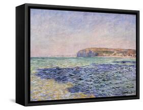 Shadows on the Sea - the Cliffs at Pourville-Claude Monet-Framed Stretched Canvas