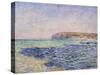 Shadows on the Sea - the Cliffs at Pourville-Claude Monet-Stretched Canvas