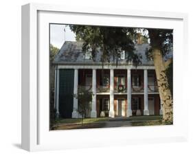 Shadows on the Teche Plantation House, New Iberia, Louisiana, USA-Ethel Davies-Framed Photographic Print