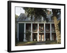 Shadows on the Teche Plantation House, New Iberia, Louisiana, USA-Ethel Davies-Framed Photographic Print