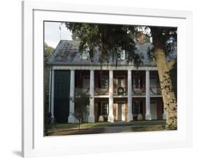 Shadows on the Teche Plantation House, New Iberia, Louisiana, USA-Ethel Davies-Framed Photographic Print