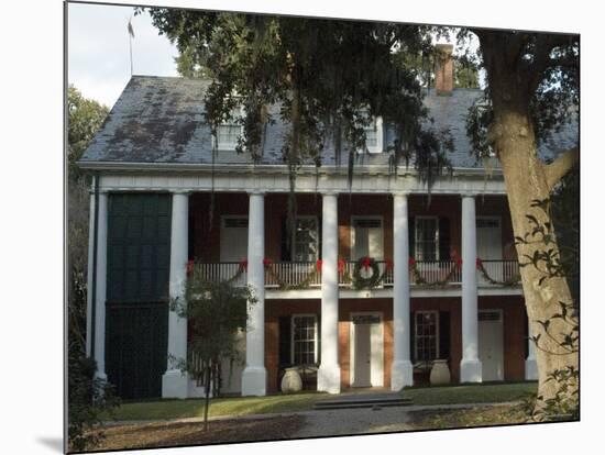 Shadows on the Teche Plantation House, New Iberia, Louisiana, USA-Ethel Davies-Mounted Photographic Print