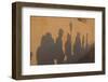 Shadows on wall of Fort, Fes, Morocco-Natalie Tepper-Framed Photo