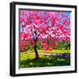 Shadows under a Blossoming Tree-Patty Baker-Framed Art Print